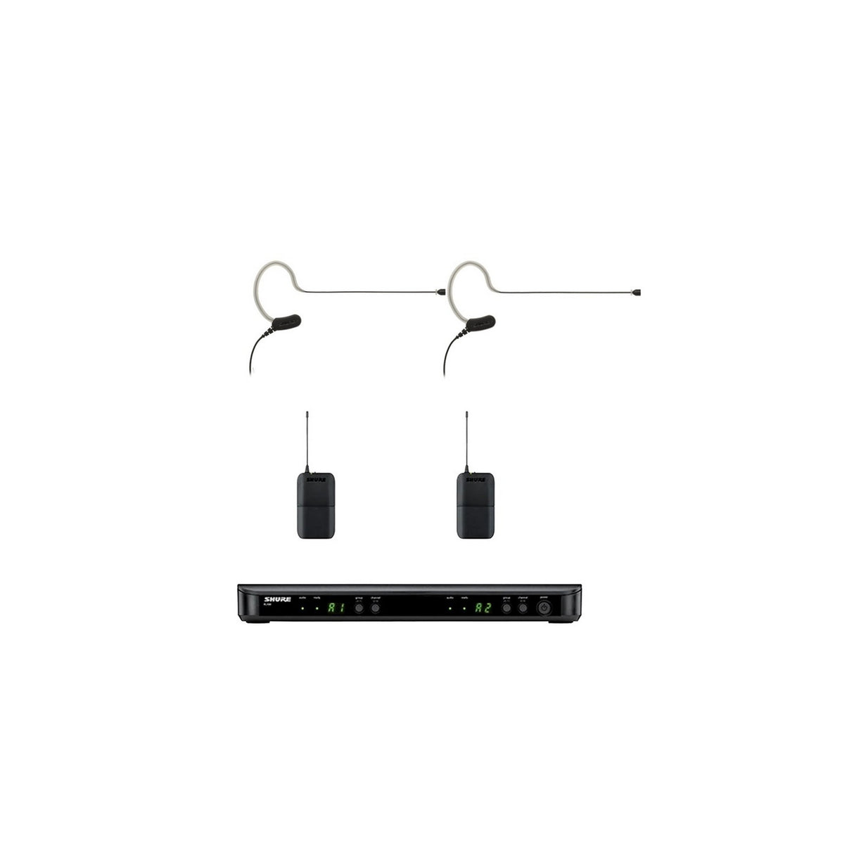 Shure BLX188/MX153 Omnidirectional Earset Wireless Microphone System - H9 512-542 MHz / Black