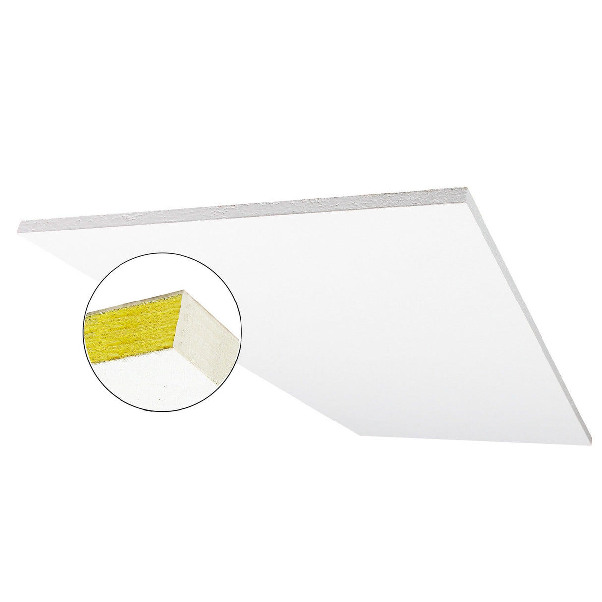 Primacoustic StratoTile 24 x 48-Inch Glass Wool Ceiling Tiles White Square Edge 6-Pieces