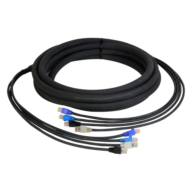 Laird CES-RJ45-300 4-Channel RJ45 CAT5e Tactical Ethernet Snake Cable 300 Foot