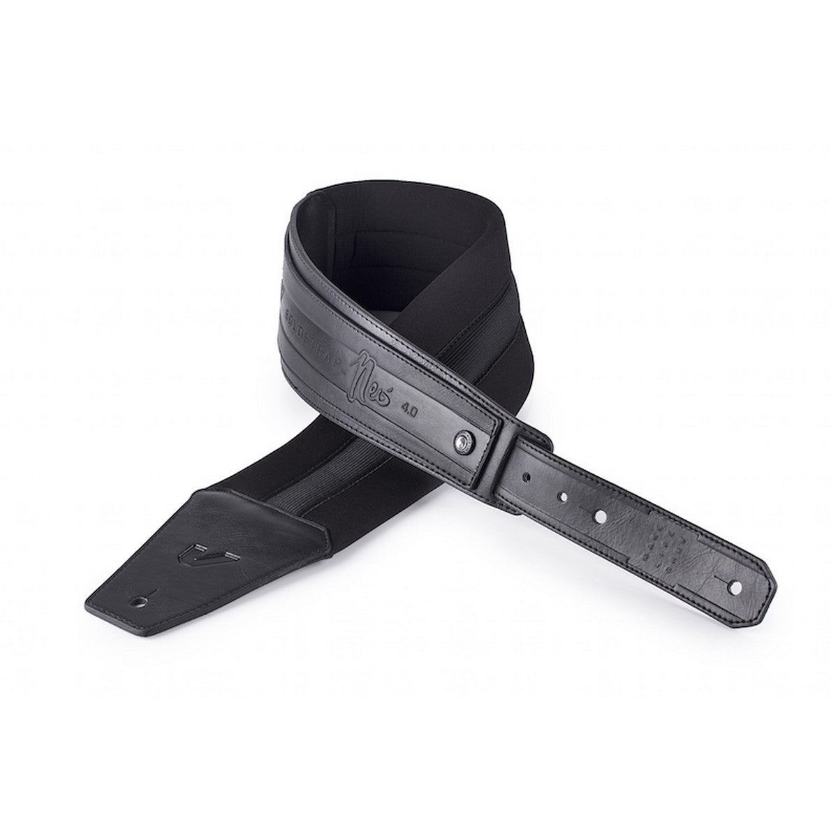 Gruv Gear Solostrap Neo 4.0 inch Wide Neoprene Guitar Strap Black - accessories