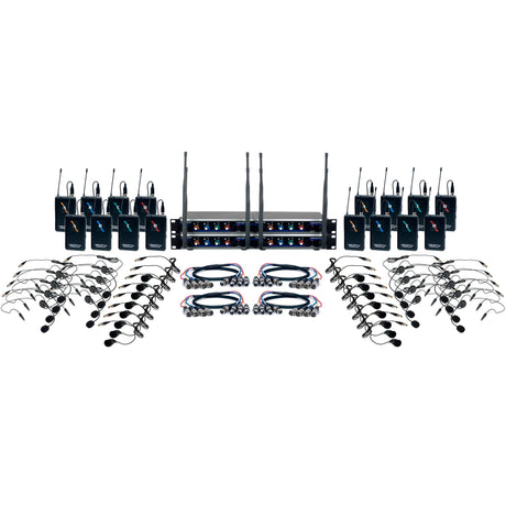 VocoPro Digital-PLAY-16 UHF Wireless 16-Channel Headset/Lapel Microphone System 902-927.2 MHz