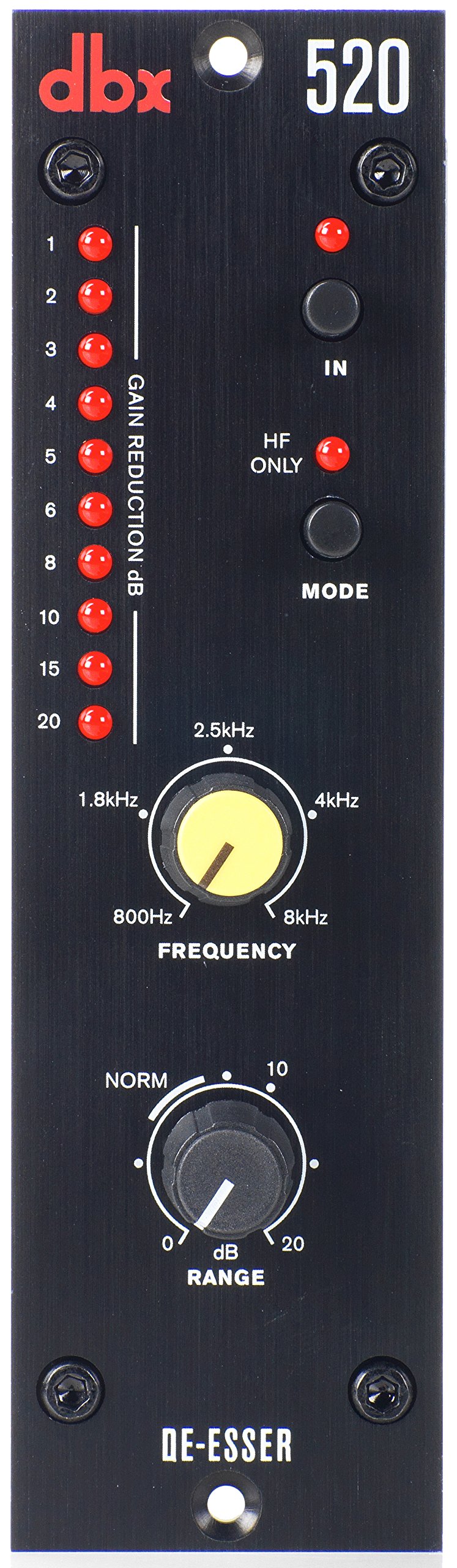 DBX 520 Analog High Frequency Control HF Mode In Out Switch Gain Reduction Metering De Esser