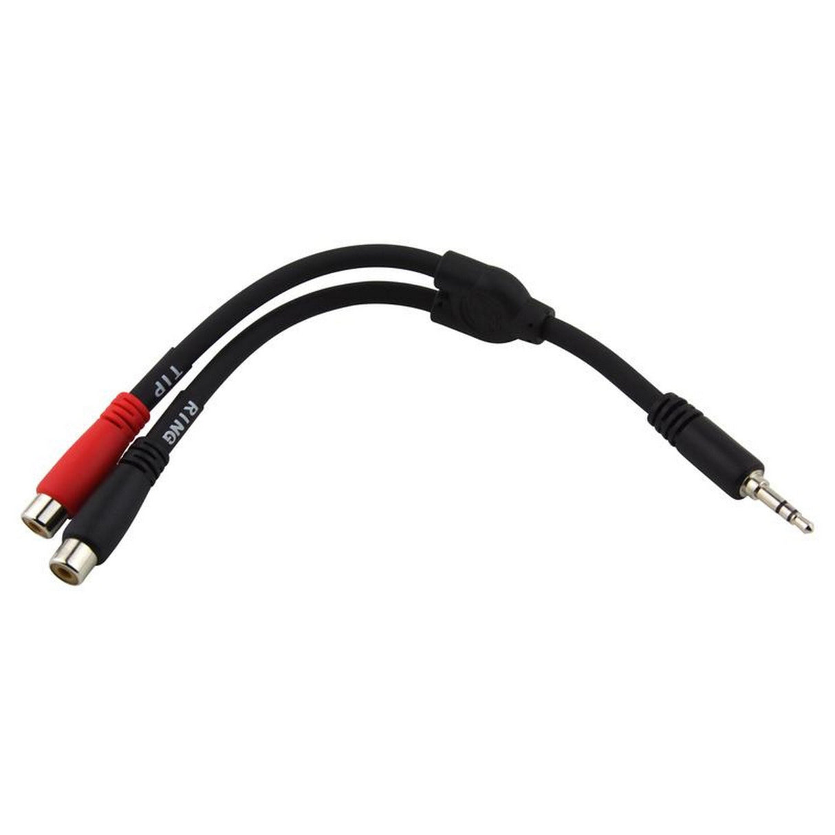 Pig Hog PY-S352R 6-Inch Y Cable Stereo 3.5mm (M)-Dual RCA (F)