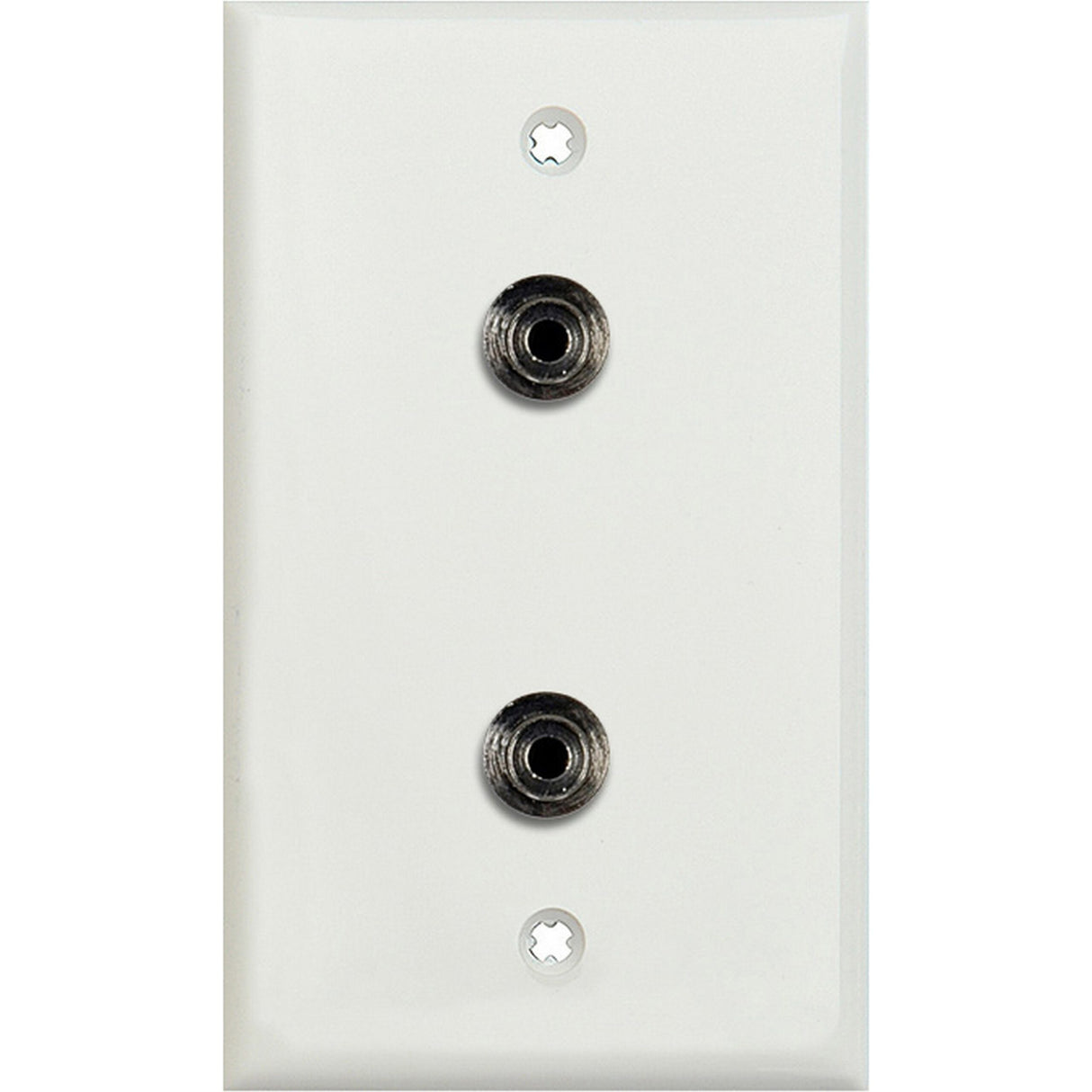 My Custom Shop WPLW-1198 1-Gang White Lexan Wall Plate Mini 3.5 Stereo Feedthrough