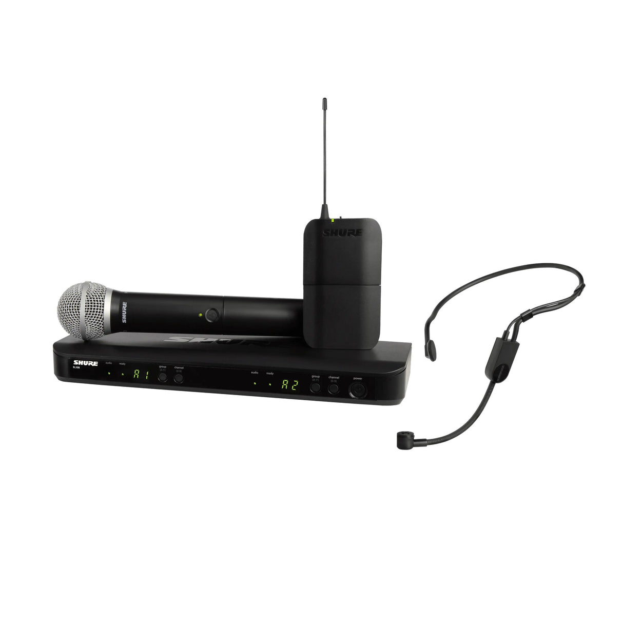 Shure BLX1288/P31 Wireless Combo System with PG58 Handheld and PGA31 Lavalier - H11: 572-596 MHz