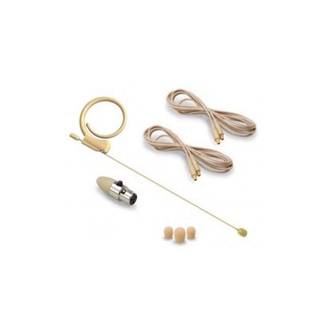 Avlex HS-48ABG 4.6mm Pro Omni-Directional Miniature Condenser Single Ear Hook Headworn Microphone Beige