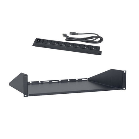 Lowell USAC214 US Utility Shelf + AC Power Strip 2U
