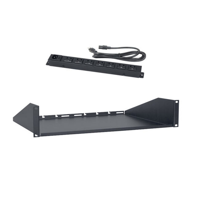 Lowell USAC214 US Utility Shelf + AC Power Strip 2U