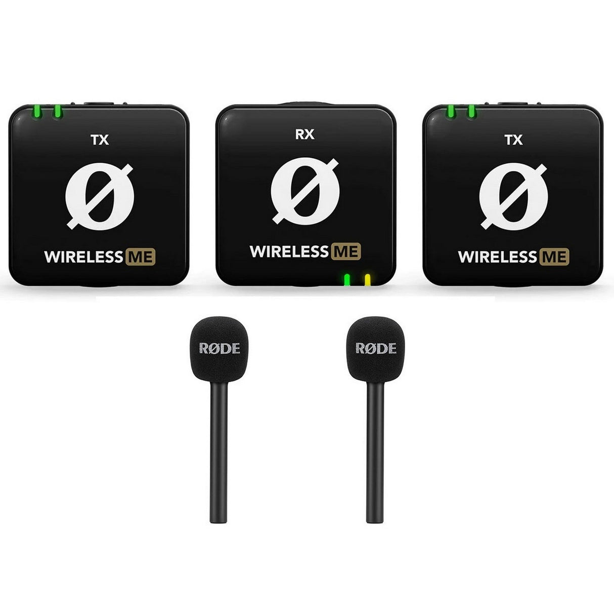 RODE Wireless ME Microphone System with 2x Interview GO Handheld Adaptors