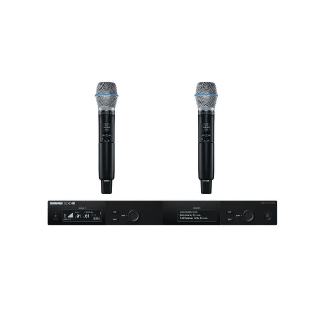 Shure SLXD24D4D/B87A Wireless Handheld Microphone System with SLXD4D Receiver - G58: 470 - 514 MHz