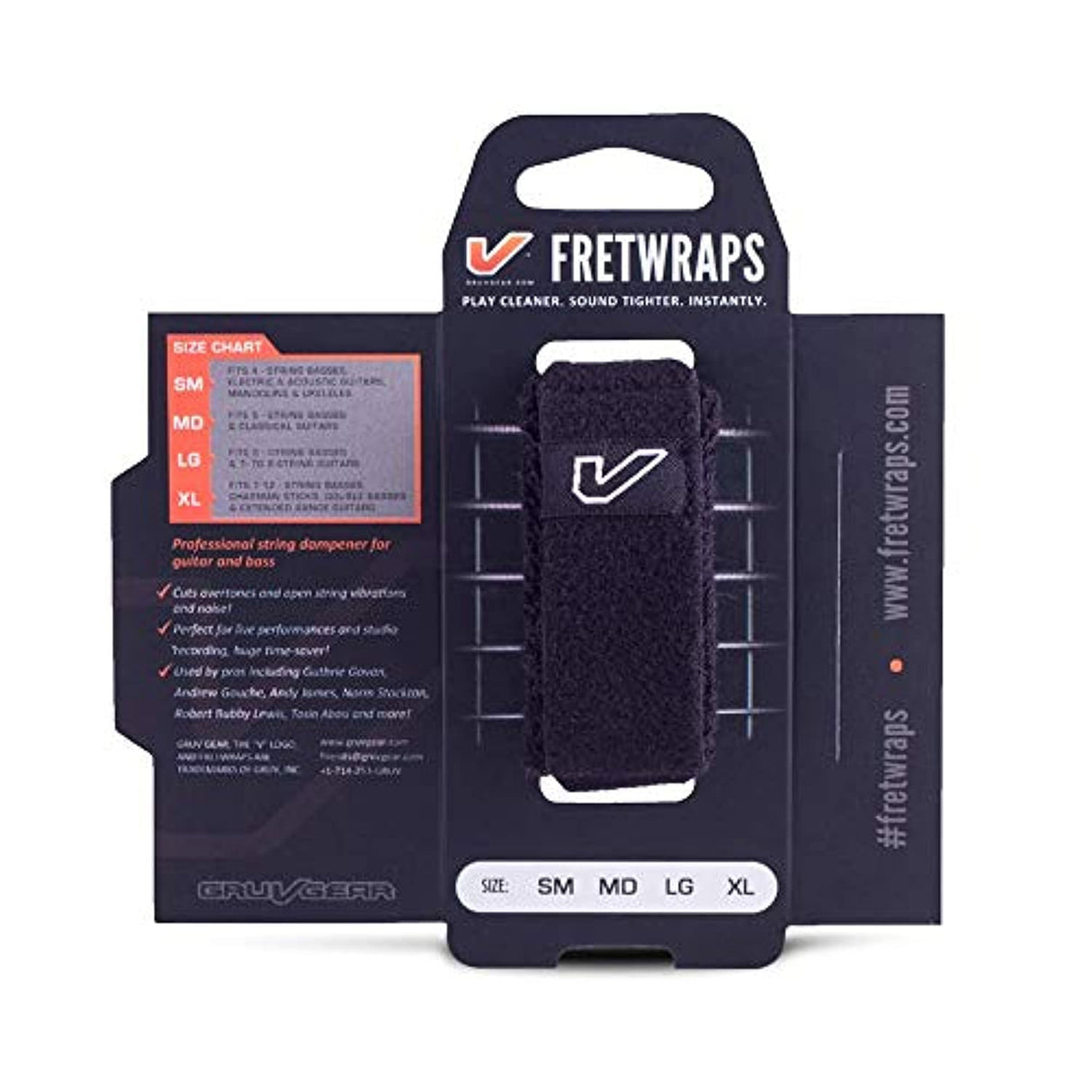 Gruv Gear FretWraps String Muter 1-Pack Black Medium - accessories