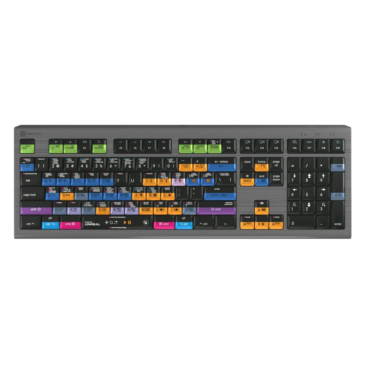 Logickeyboard Unreal Engine ASTRA2 Backlit Keyboard for Mac US English