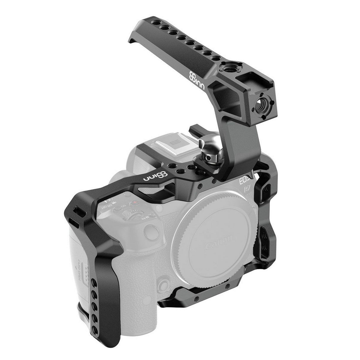 8Sinn 8-CR7C C + 8-THBRAVEN Camera Cage with Black Raven Top Handle for Canon EOS R7
