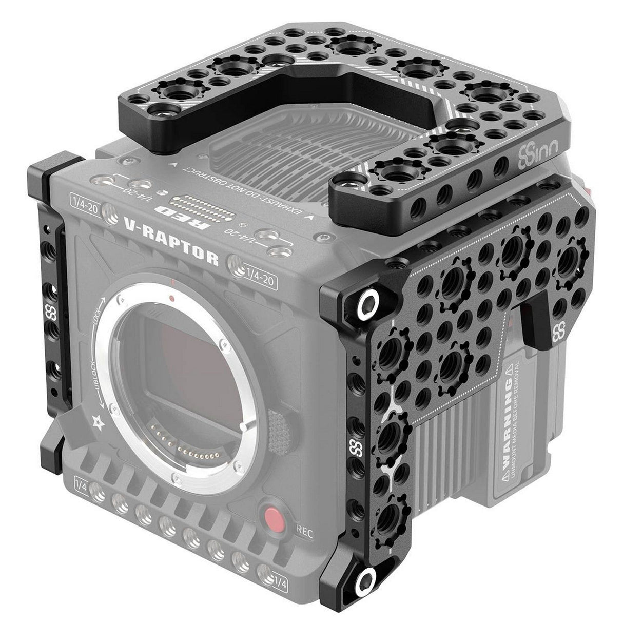 8Sinn 8-TPR-V-R + 8-RSP-RR + 8-LSP-RR Top Plate with Right and Left Side Plate for RED V-Raptor