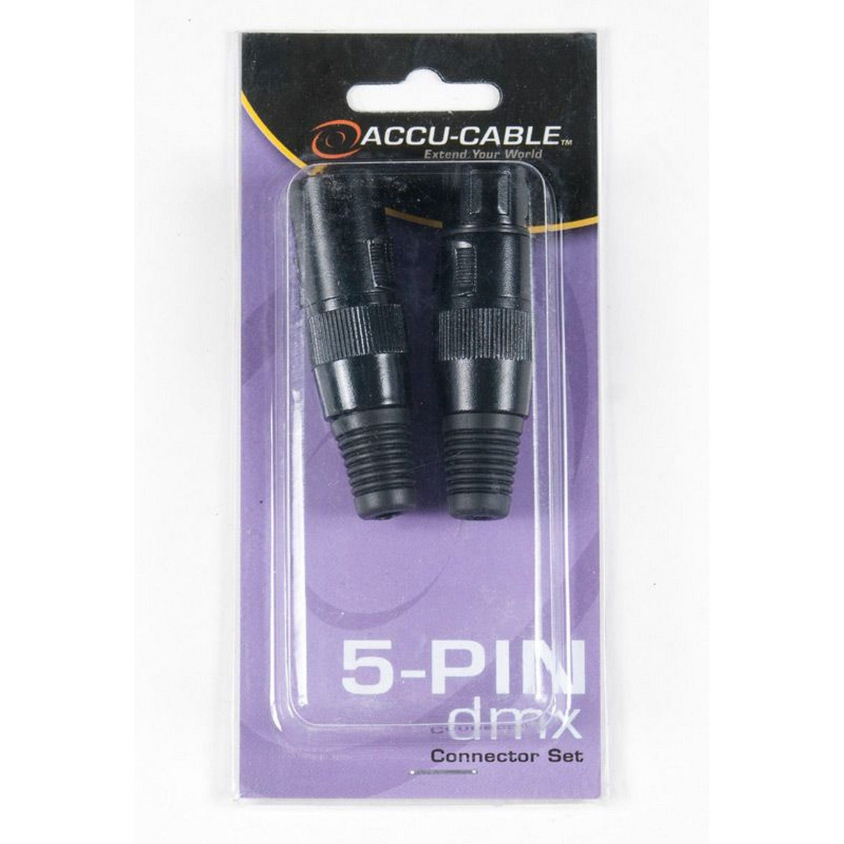 Accu Cable ACXLR5PSET 5-Pin 1 Male and 1 Female XLR Connectors with Gold Pins