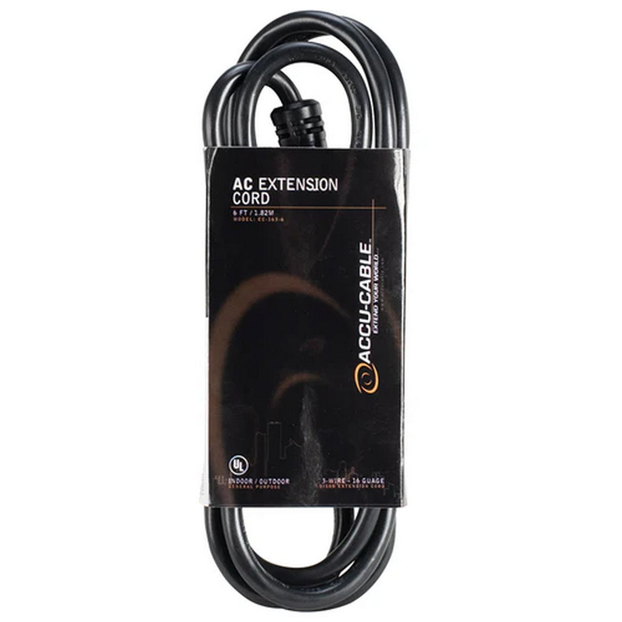 Accu Cable EC1636 16 Gauge Extension Cord, 6-Feet