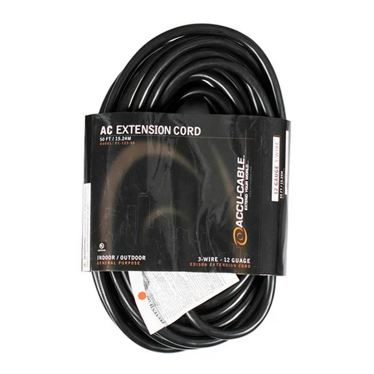 Accu Cable EC12350 12 Gauge Extension Cord, 50-Feet