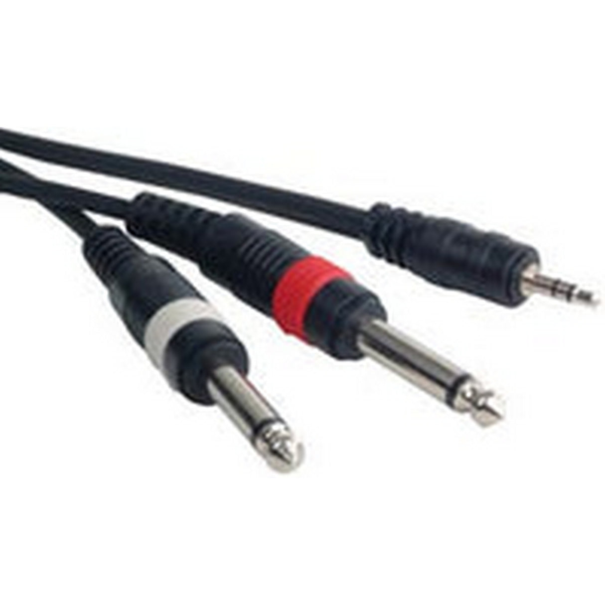 Accu Cable MP4-15 Mini Plug 1/8 to Dual 1/4 Audio Cable, 15-Feet