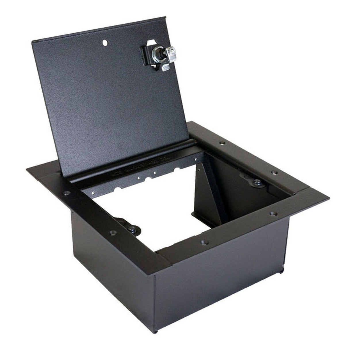 Ace Backstage Co. 122L3BK-FF Full Pocket with Flush Flange/Locking Lid with Hex Lock Black