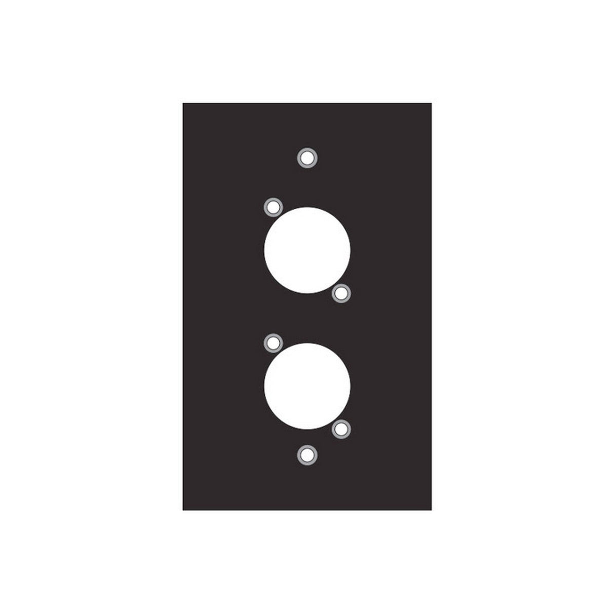 Ace Backstage Co. WP-102R Single Gang Wall Panel with 2 Connectrix Cutouts