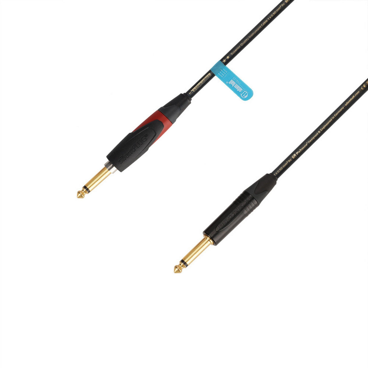 Adam Hall 5 STAR IPP 0600 SILENT 6.3mm Jack TS Instrument Silent Cable Black 6-Meters