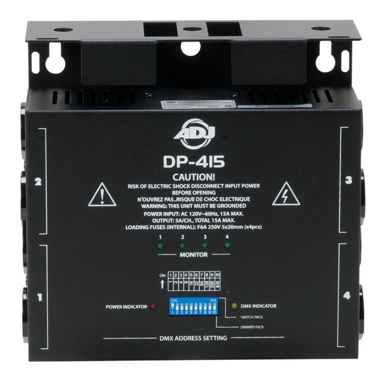 ADJ DP‑415 4‑Channel DMX Dimmer/Switch Pack