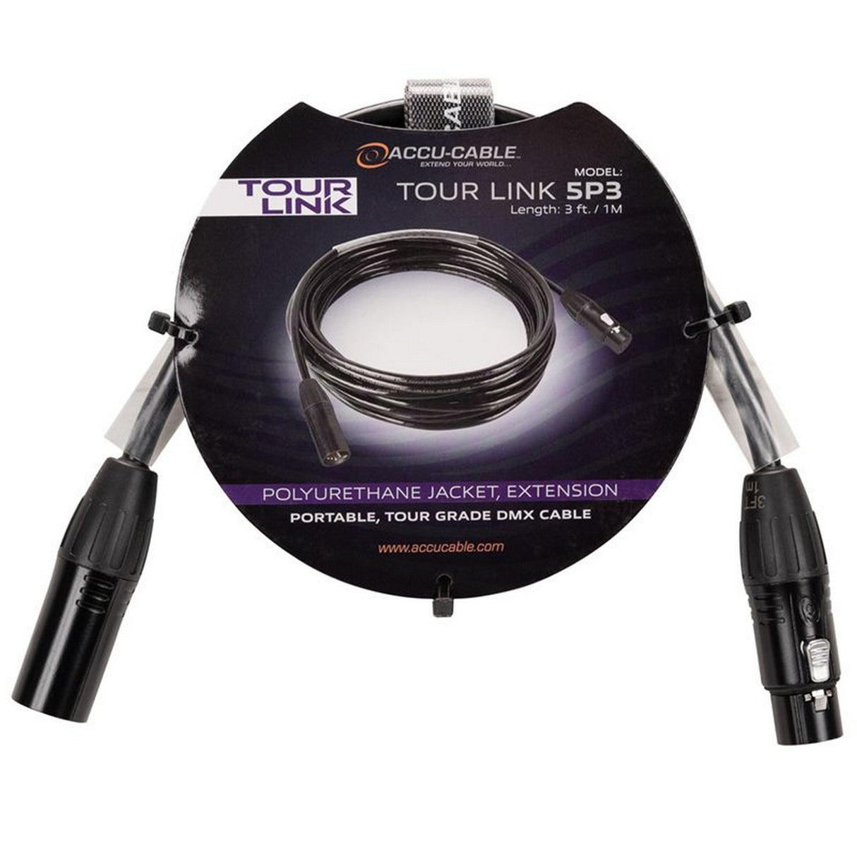ADJ TOUR LINK Tour Grade DMX Cable - 3-feet