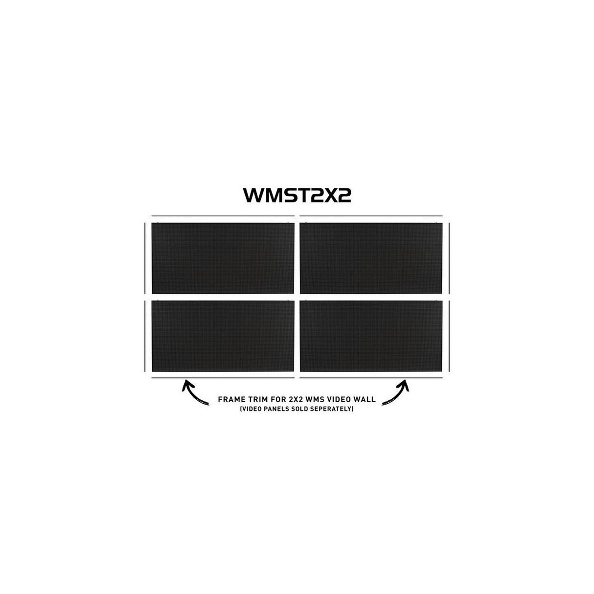 ADJ WMST Frame Trim Set for WMS Panel - 4 x 39.3’’ & 4 x 19.6’’ Trim Pieces