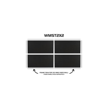 ADJ WMST Frame Trim Set for WMS Panel - 4 x 39.3’’ & 4 x 19.6’’ Trim Pieces