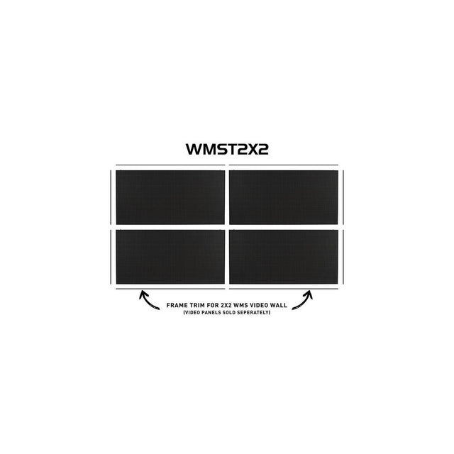 ADJ WMST Frame Trim Set for WMS Panel - 4 x 39.3’’ & 4 x 19.6’’ Trim Pieces