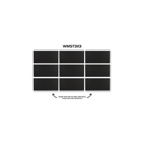 ADJ WMST Frame Trim Set for WMS Panel - 6 x 39.3’’ & 6 x 19.6’’ Trim Pieces