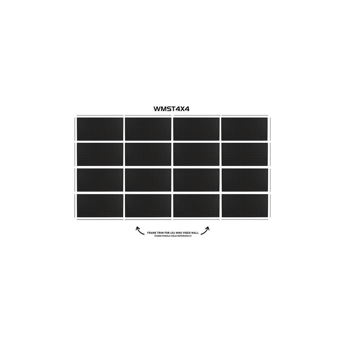 ADJ WMST Frame Trim Set for WMS Panel - 8 x 39.3’’ & 8 x 19.6’’ Trim Pieces