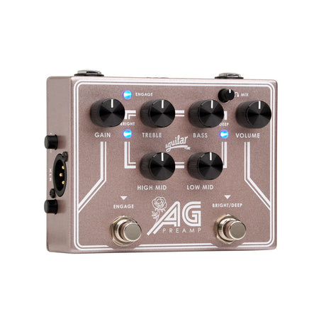 Aguilar Preamp Pedal/Direct Box with 4-Band EQ - Breast Cancer Awareness Month version
