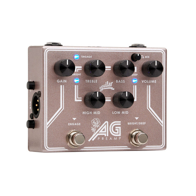 Aguilar Preamp Pedal/Direct Box with 4-Band EQ - Breast Cancer Awareness Month version