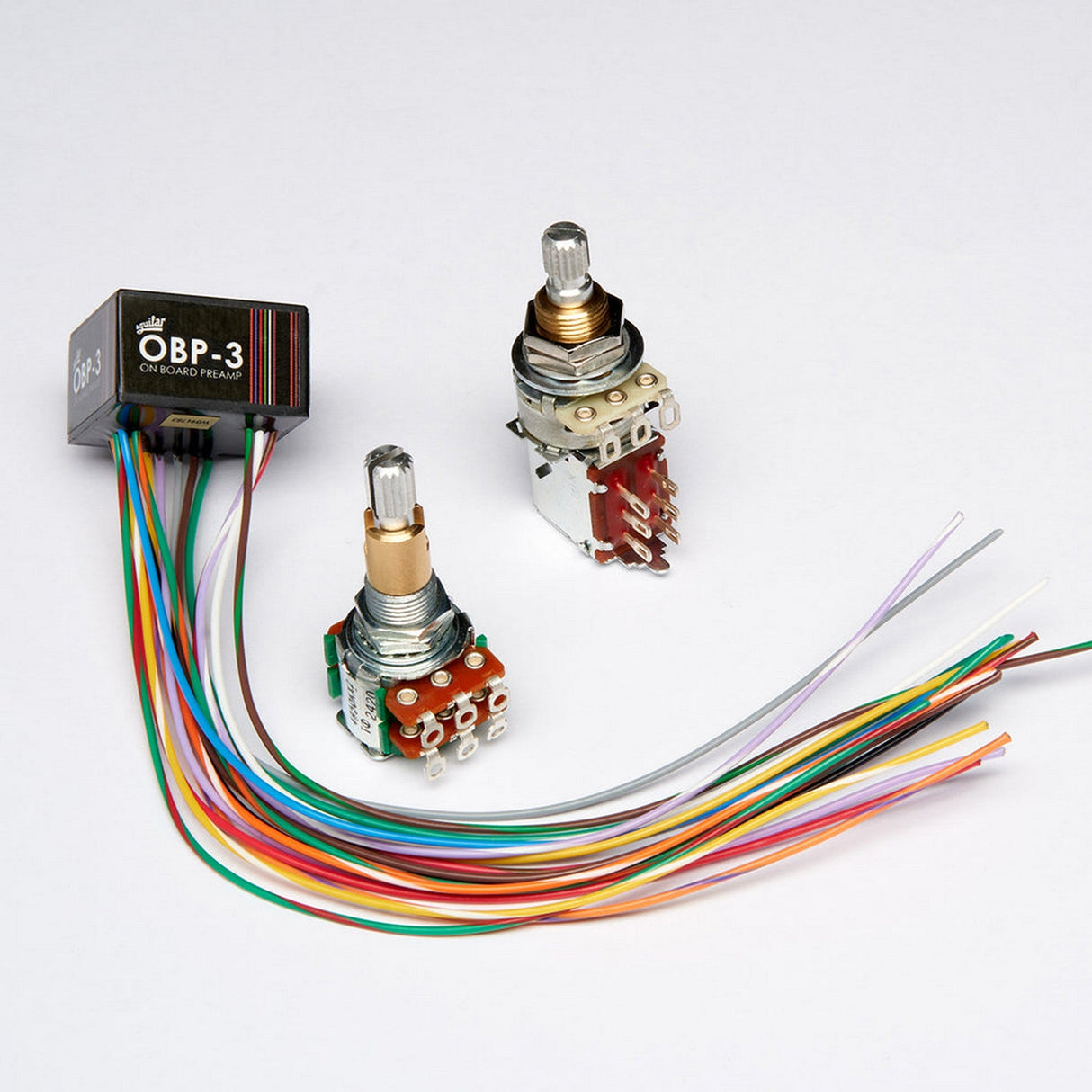 Aguilar OBP Series Onboard Preamp for Bass Guitars - 3-Band Boost/Cut / Stacked Bass/Treble Pot, Push/Pull Mid Pot
