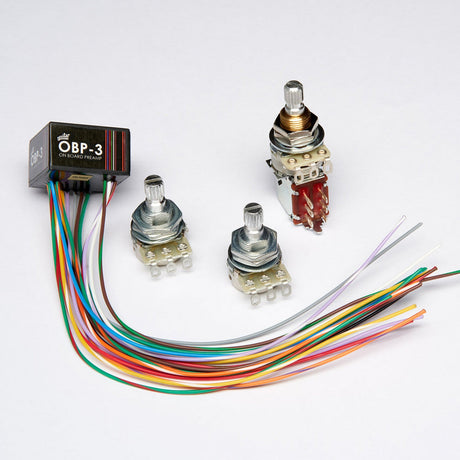 Aguilar OBP Series Onboard Preamp for Bass Guitars - 3-Band Boost/Cut / Separate Treble, Push/Pull Mid, & Bass Pots