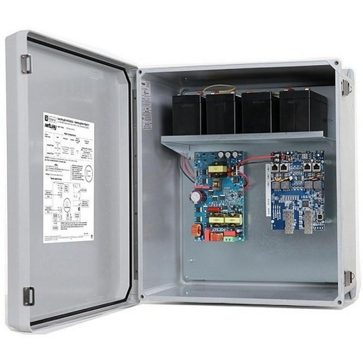 Altronix NETWAYSP4TCW57 4-Port Outdoor Hardened PoE Switch with Battery Charger NEMA 4/4X