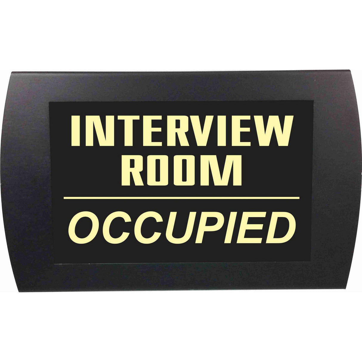 American Recorder ’INTERVIEW ROOM OCCUPIED’ LED Lighted Sign Yellow