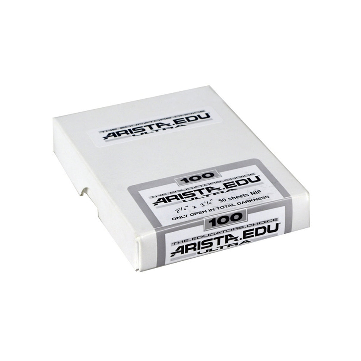 Arista EDU Ultra Black and White Sheet Films - 100 / 2.25 x 3.25’’, 50-Sheets