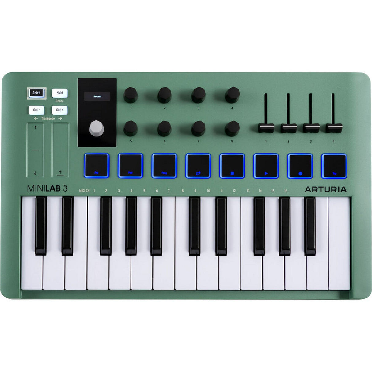 Arturia MiniLab 3 25-Note Compact MIDI Keyboard and Pad Controller - Mint
