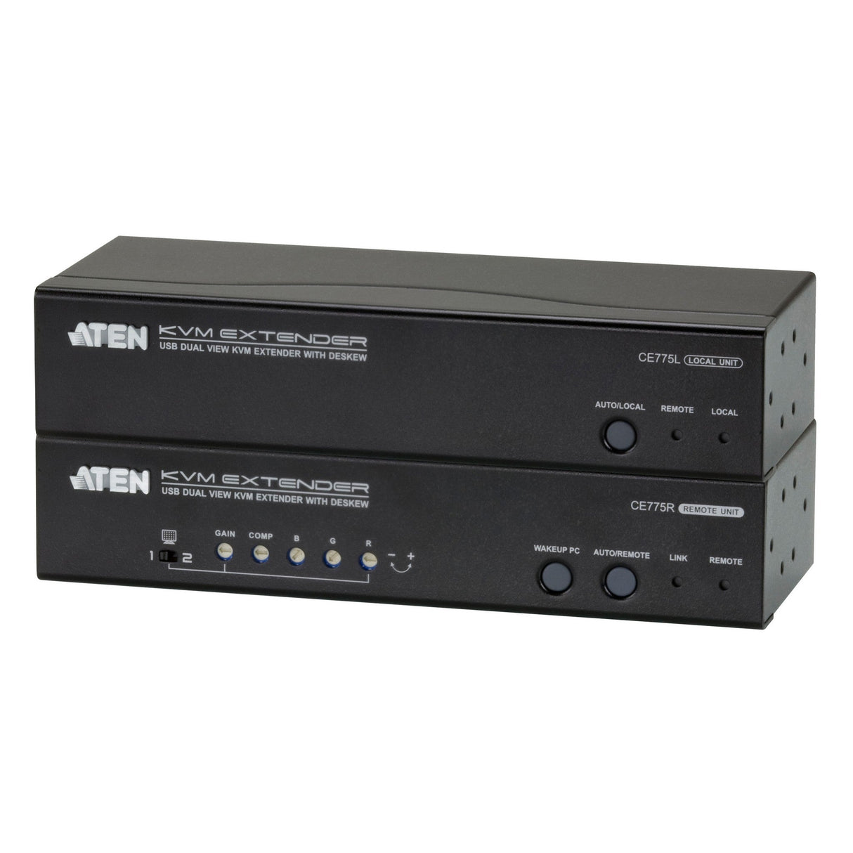 ATEN CE775 USB VGA Dual View Cat 5 KVM Extender with Deskew