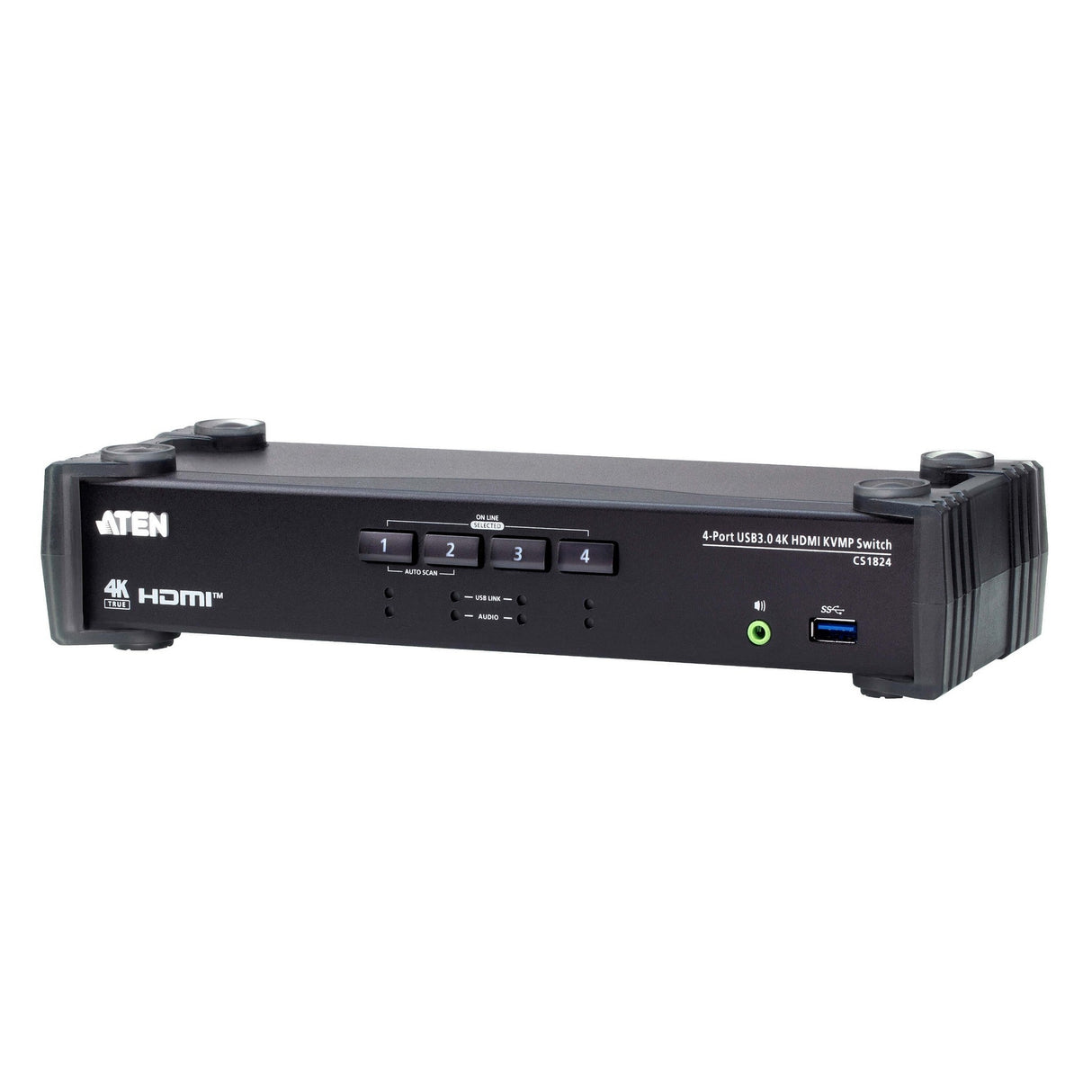 ATEN CS1824 4-Port USB 3.0 4K HDMI KVMP Switch with Audio Mixer Mode
