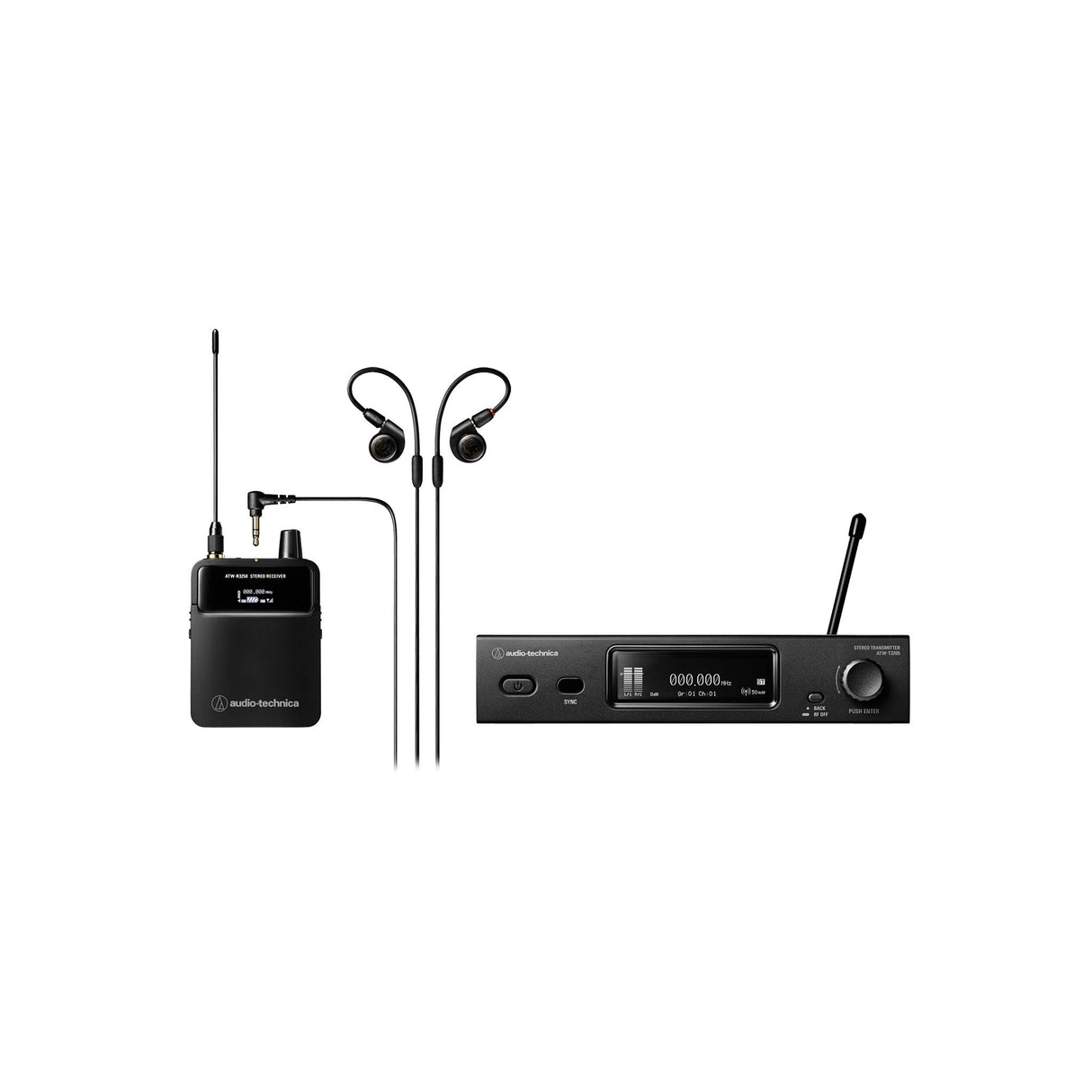 Audio-Technica ATW-3255 3000 Series Wireless In-Ear Monitor System DF2 470-608 MHz