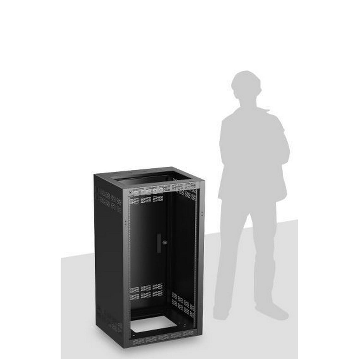 AtlasIED 121-18 18.5-Inch Stand-Alone Floor Rack Cabinet, 21RU