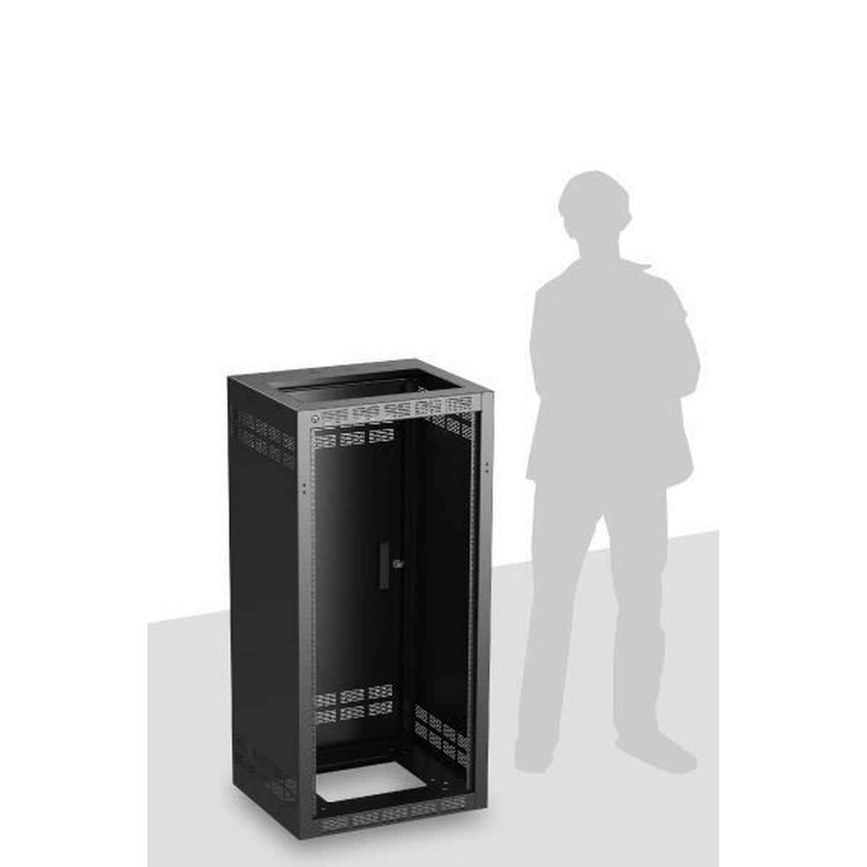 AtlasIED 124-18 18.5-Inch Stand-Alone Floor Rack Cabinet, 24RU