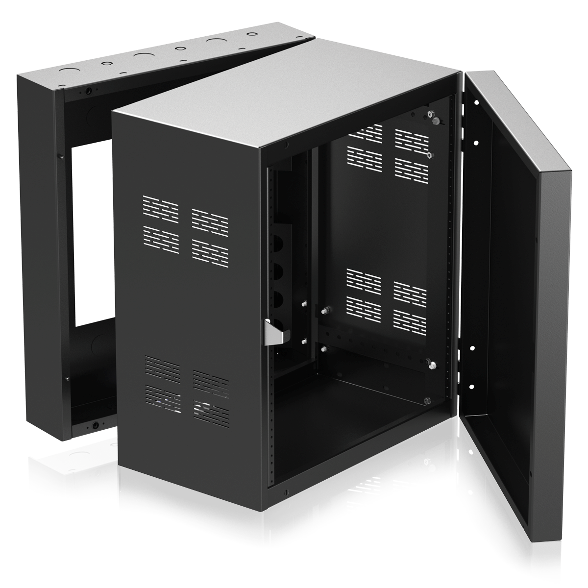 AtlasIED 312‑12 19-Inch Stand‑Alone Wall Rack Cabinet, 12RU