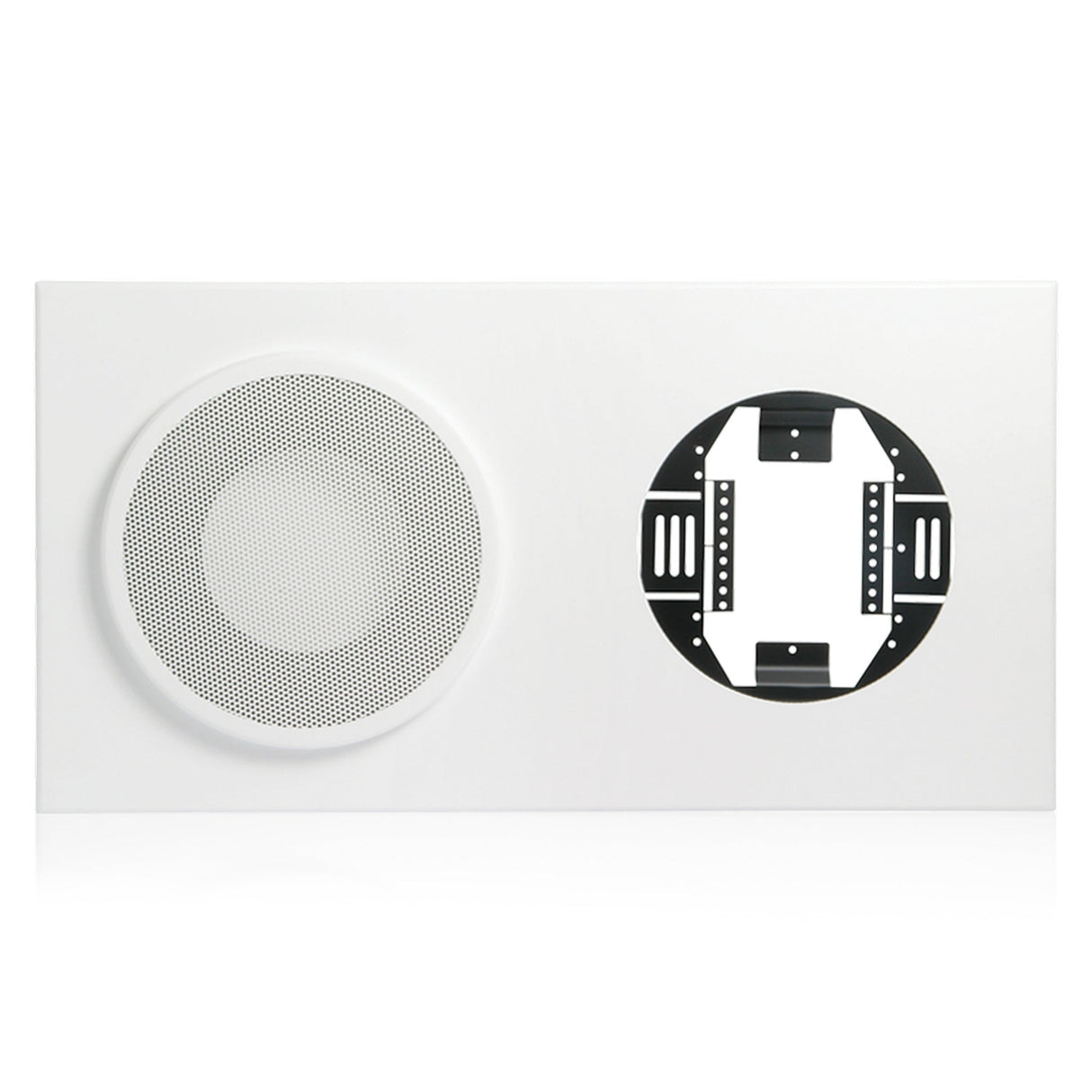 AtlasIED 830‑812A Baffle for 12-Inch Analog Clock and 8-Inch Speaker, White Epoxy
