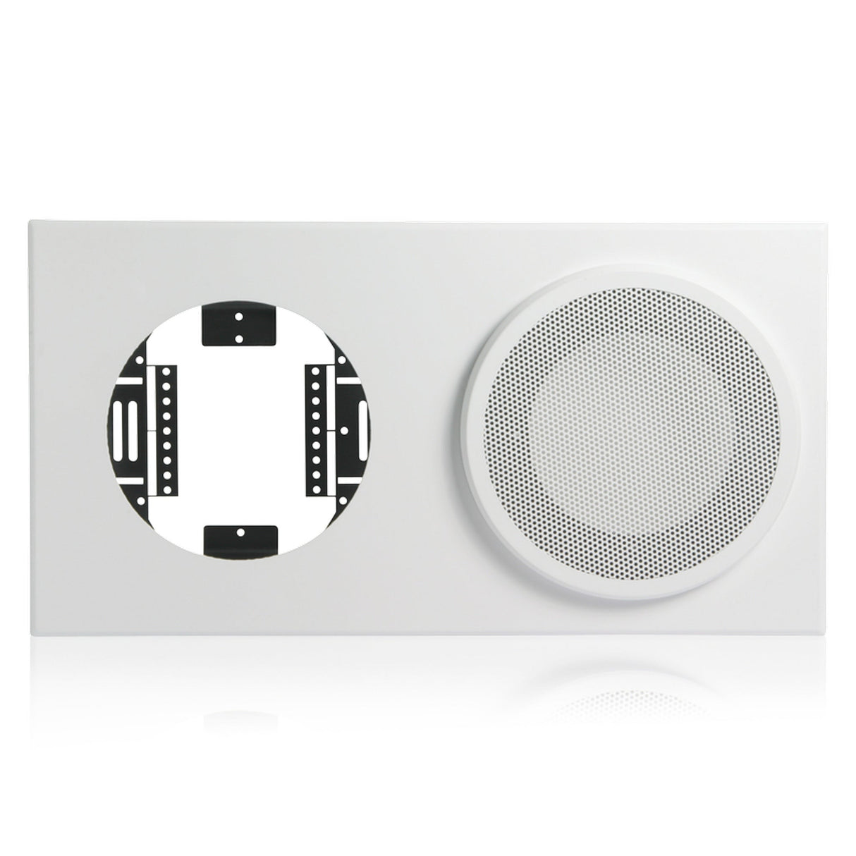 AtlasIED 830‑89A Baffle for 8-Inch Speaker and 8/9-Inch Analog Clock, White Epoxy