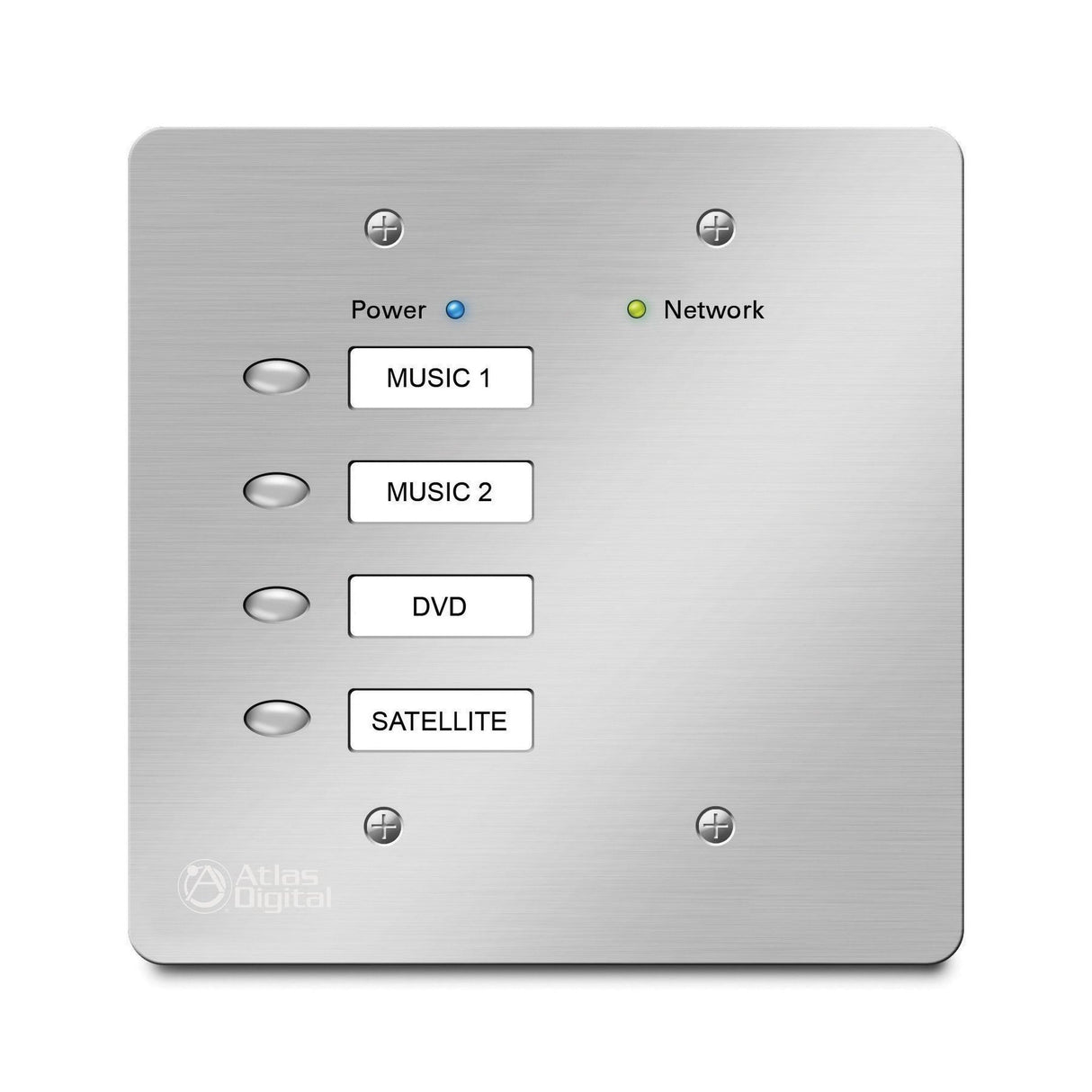 AtlasIED BBWP-S4W BlueBridge 4-Button Audio Controller, White