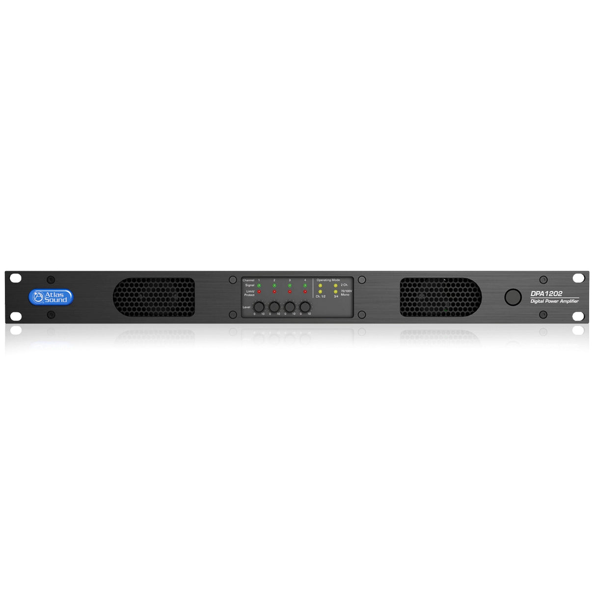 AtlasIED DPA1202 1200W Networkable Multi-Channel Power Amplifier with Optional Dante Network Audio